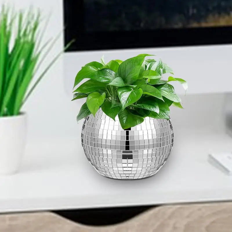 Disco Ball Plant Pot