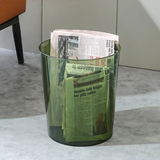 Colored Transparent Trash Bin