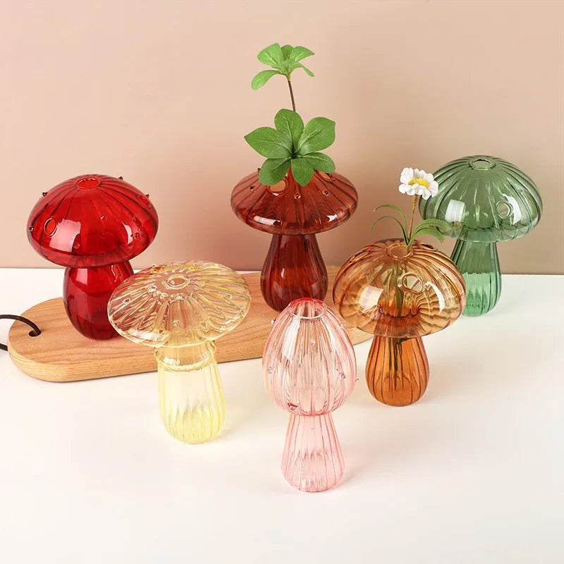 Transparent Colored Mushroom Glass