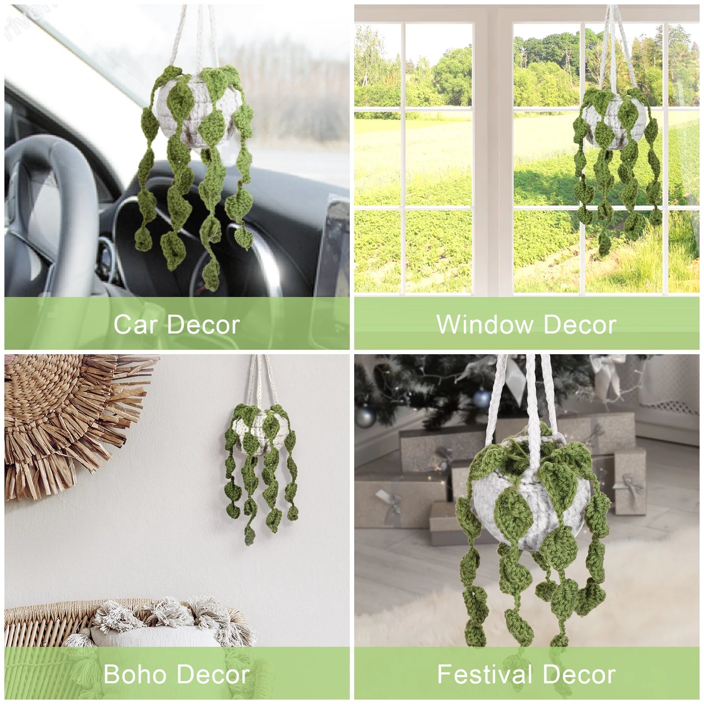 Crochet Hanging Plant Basket